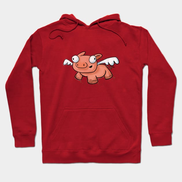 Flying Pig Hoodie by ronnietucker